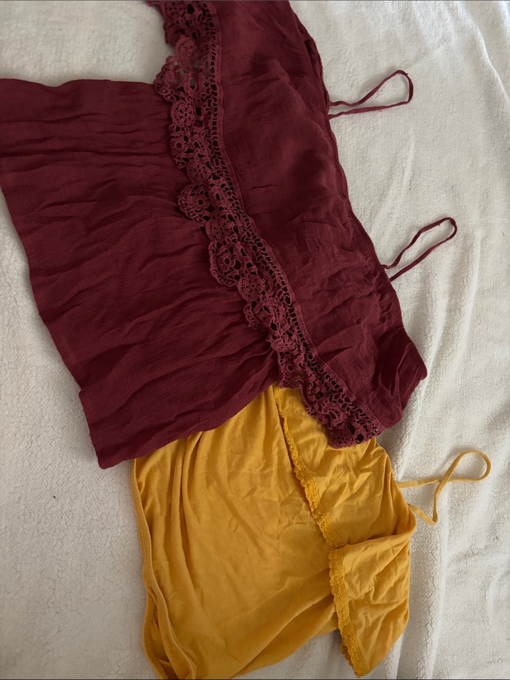 American Eagle Charlotte Russe set of Two Spaghetti Strap Crop Tops